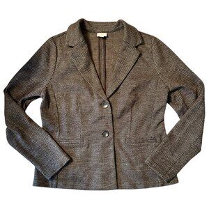 J.Jill Wool Blend Dark Academia Brown Classic Moody Structured Blazer M